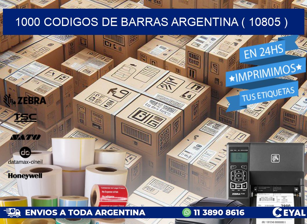 1000 codigos de barras argentina ( 10805 )