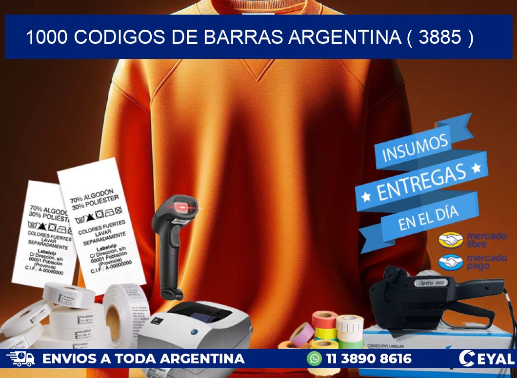 1000 codigos de barras argentina ( 3885 )