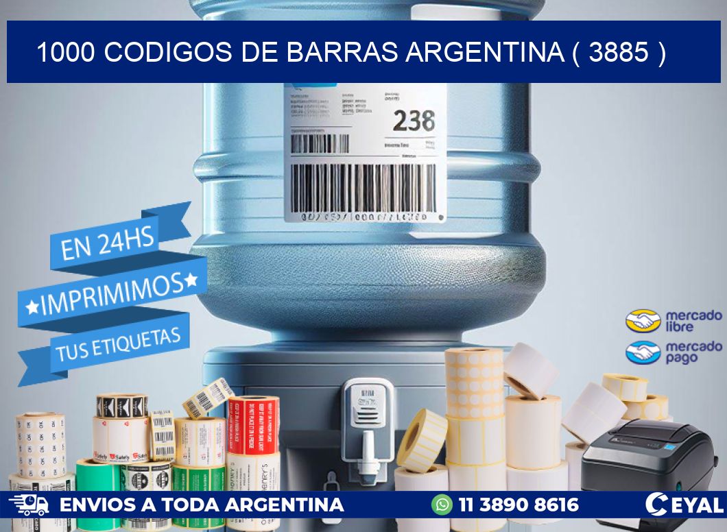 1000 codigos de barras argentina ( 3885 )