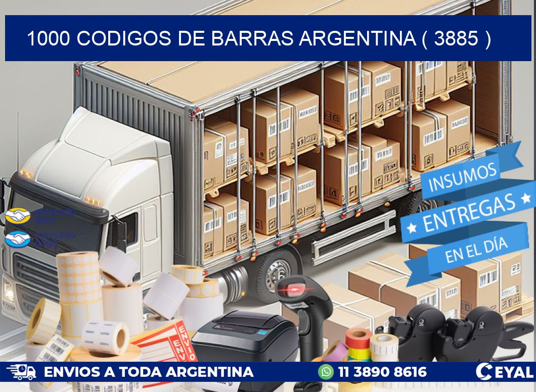 1000 codigos de barras argentina ( 3885 )