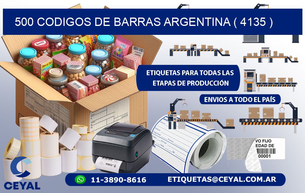 500 codigos de barras argentina ( 4135 )