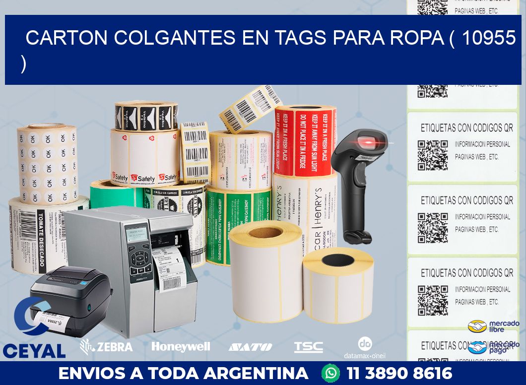 CARTON COLGANTES EN TAGS PARA ROPA ( 10955 )