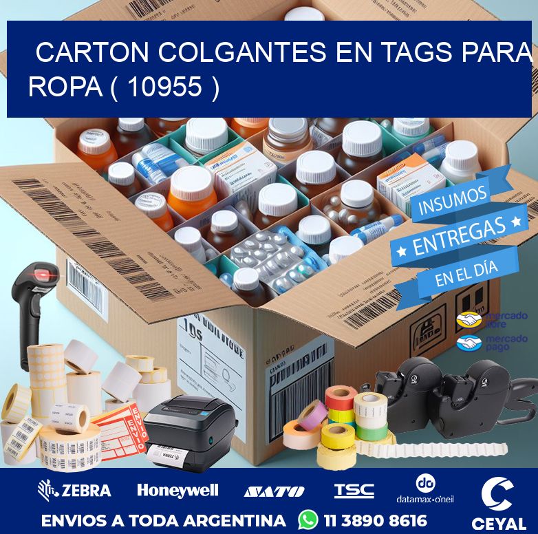 CARTON COLGANTES EN TAGS PARA ROPA ( 10955 )