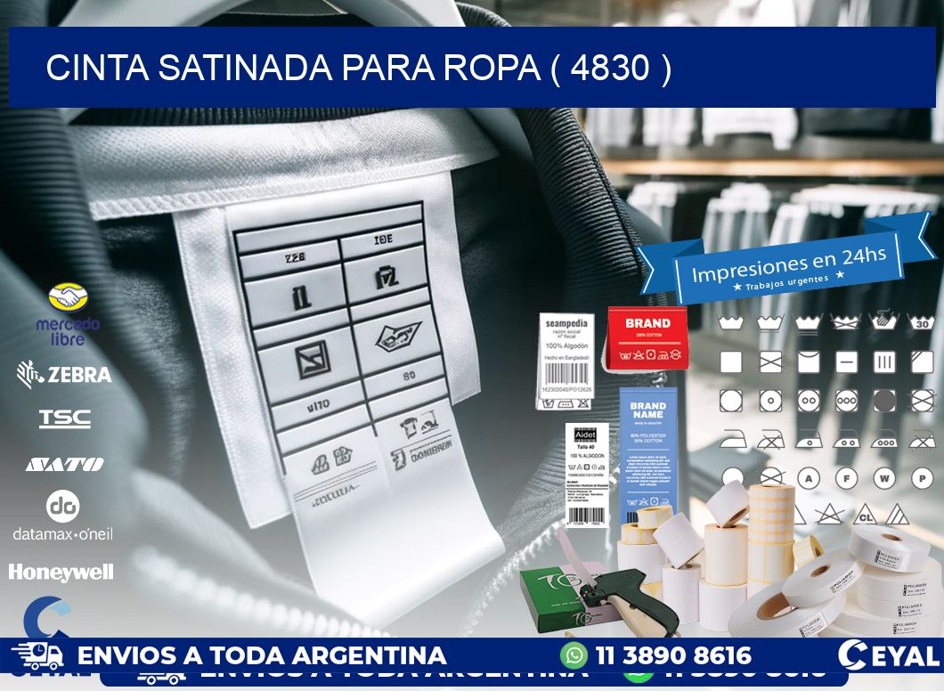 CINTA SATINADA PARA ROPA ( 4830 )