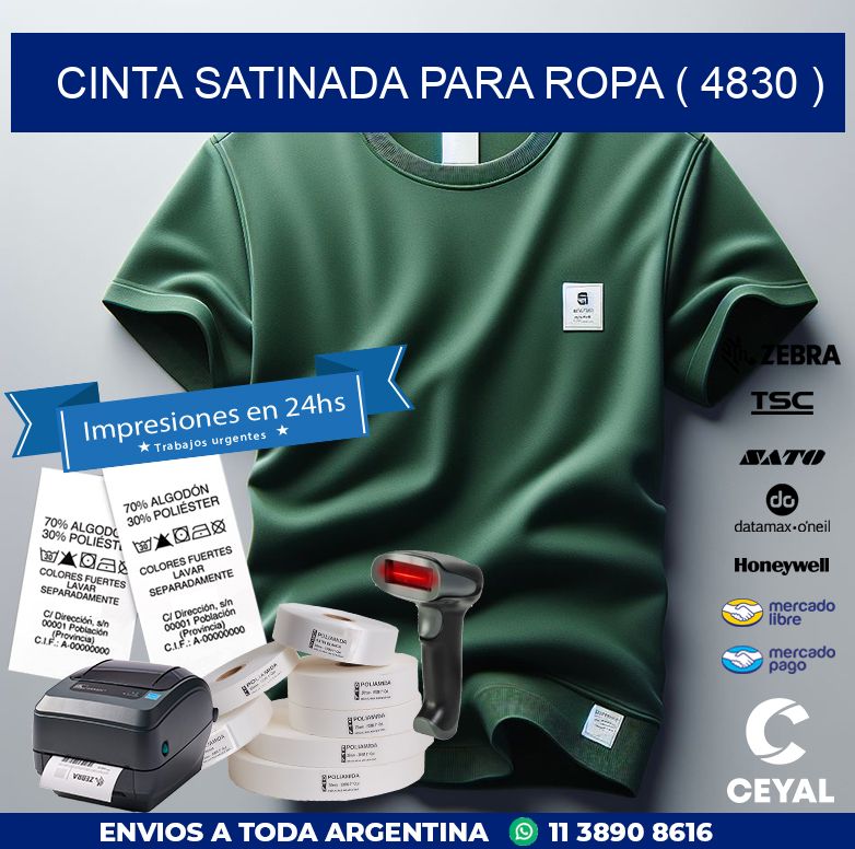 CINTA SATINADA PARA ROPA ( 4830 )