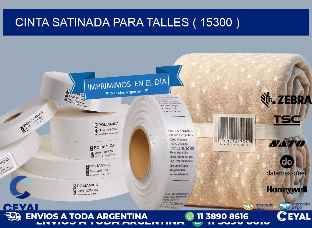 CINTA SATINADA PARA TALLES ( 15300 )