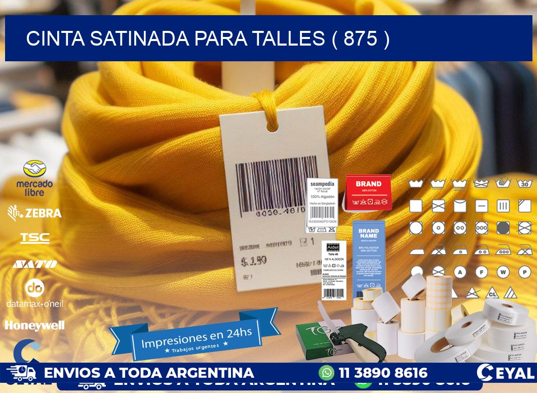 CINTA SATINADA PARA TALLES ( 875 )