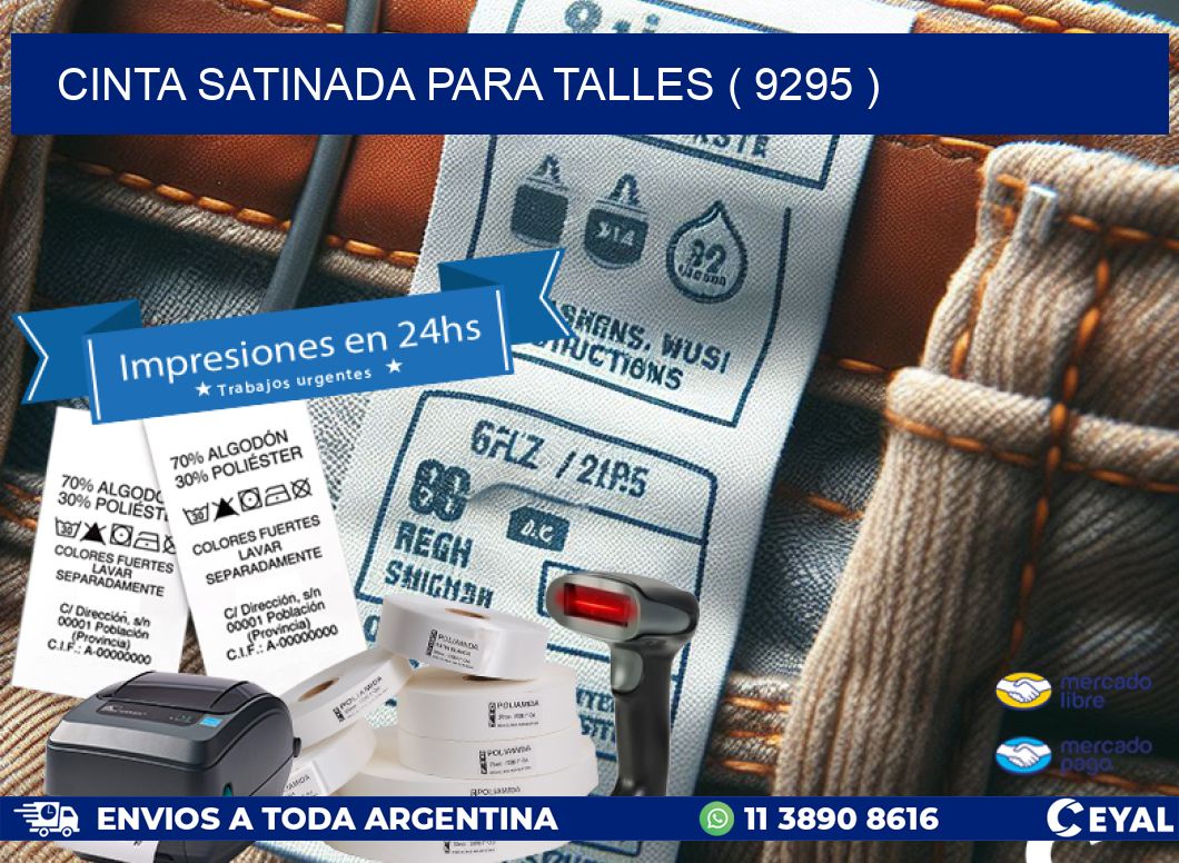 CINTA SATINADA PARA TALLES ( 9295 )