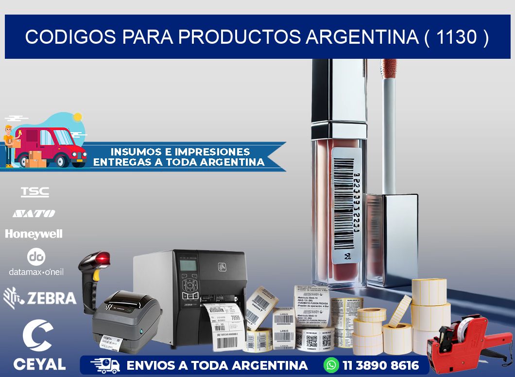 CODIGOS PARA PRODUCTOS ARGENTINA ( 1130 )