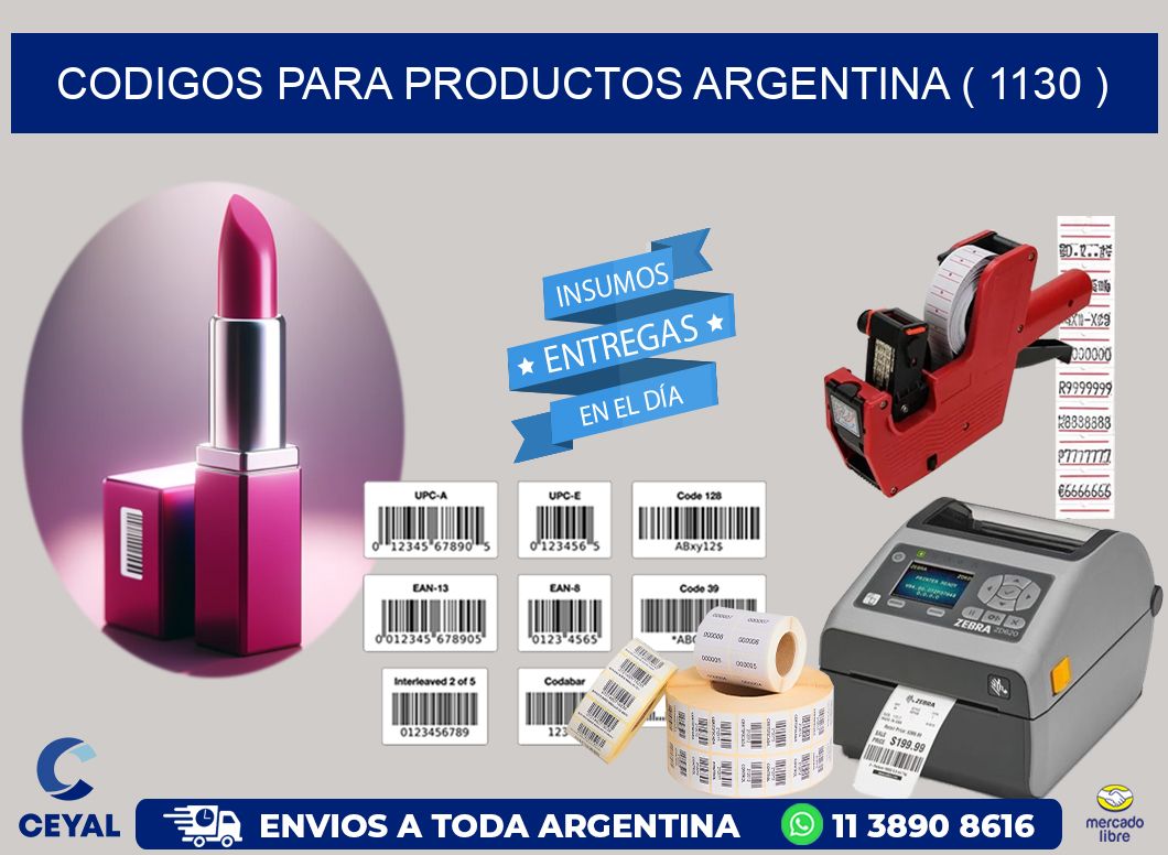 CODIGOS PARA PRODUCTOS ARGENTINA ( 1130 )