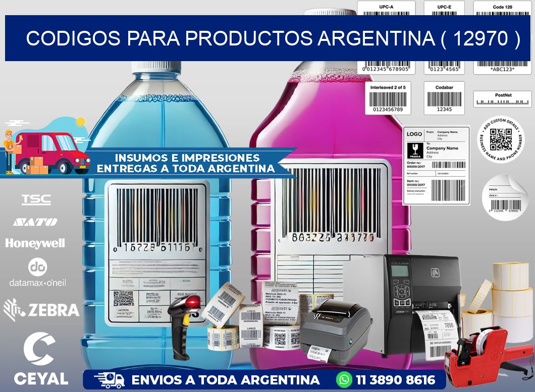 CODIGOS PARA PRODUCTOS ARGENTINA ( 12970 )