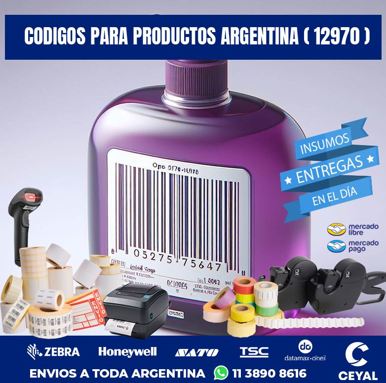 CODIGOS PARA PRODUCTOS ARGENTINA ( 12970 )