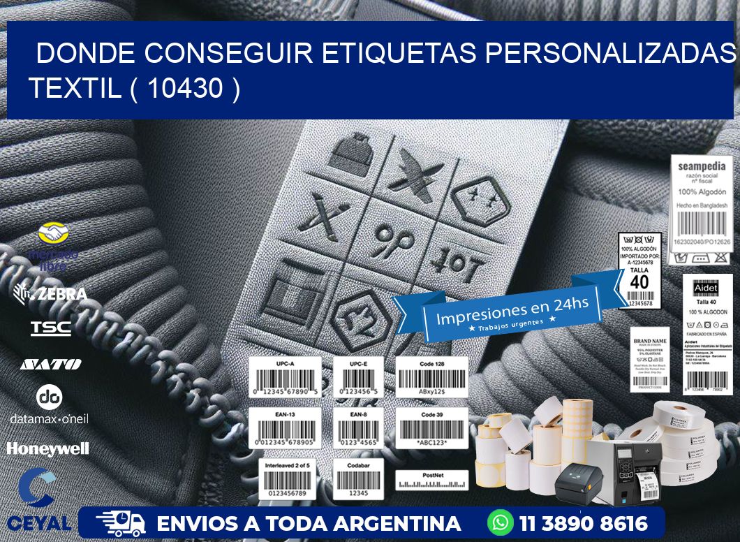 DONDE CONSEGUIR ETIQUETAS PERSONALIZADAS TEXTIL ( 10430 )