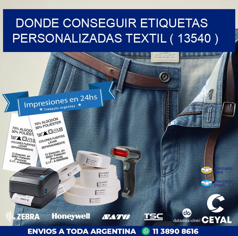 DONDE CONSEGUIR ETIQUETAS PERSONALIZADAS TEXTIL ( 13540 )