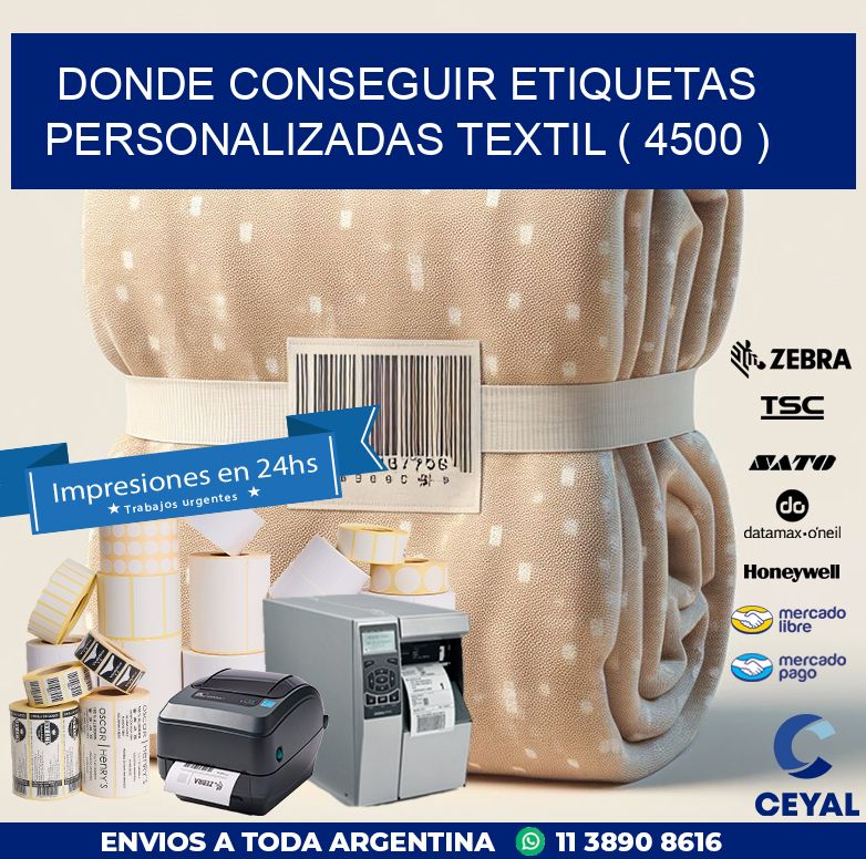 DONDE CONSEGUIR ETIQUETAS PERSONALIZADAS TEXTIL ( 4500 )