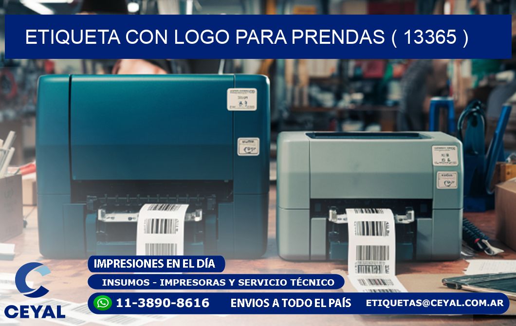 ETIQUETA CON LOGO PARA PRENDAS ( 13365 )