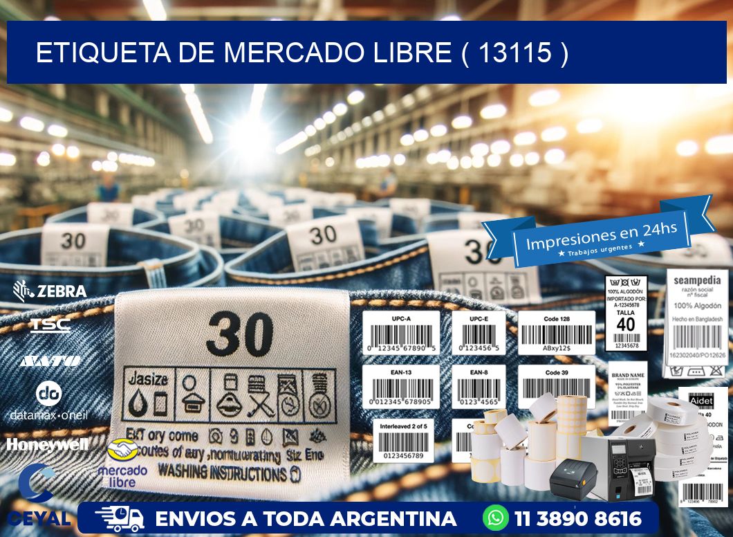 ETIQUETA DE MERCADO LIBRE ( 13115 )