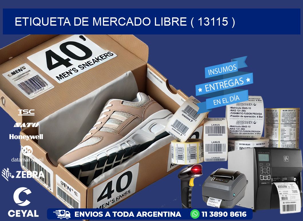 ETIQUETA DE MERCADO LIBRE ( 13115 )
