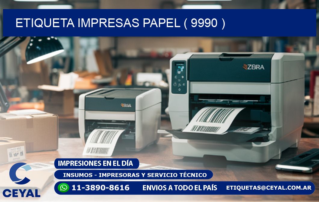 ETIQUETA IMPRESAS PAPEL ( 9990 )