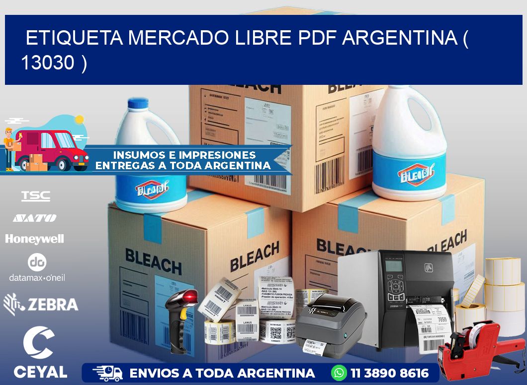 ETIQUETA MERCADO LIBRE PDF ARGENTINA ( 13030 )