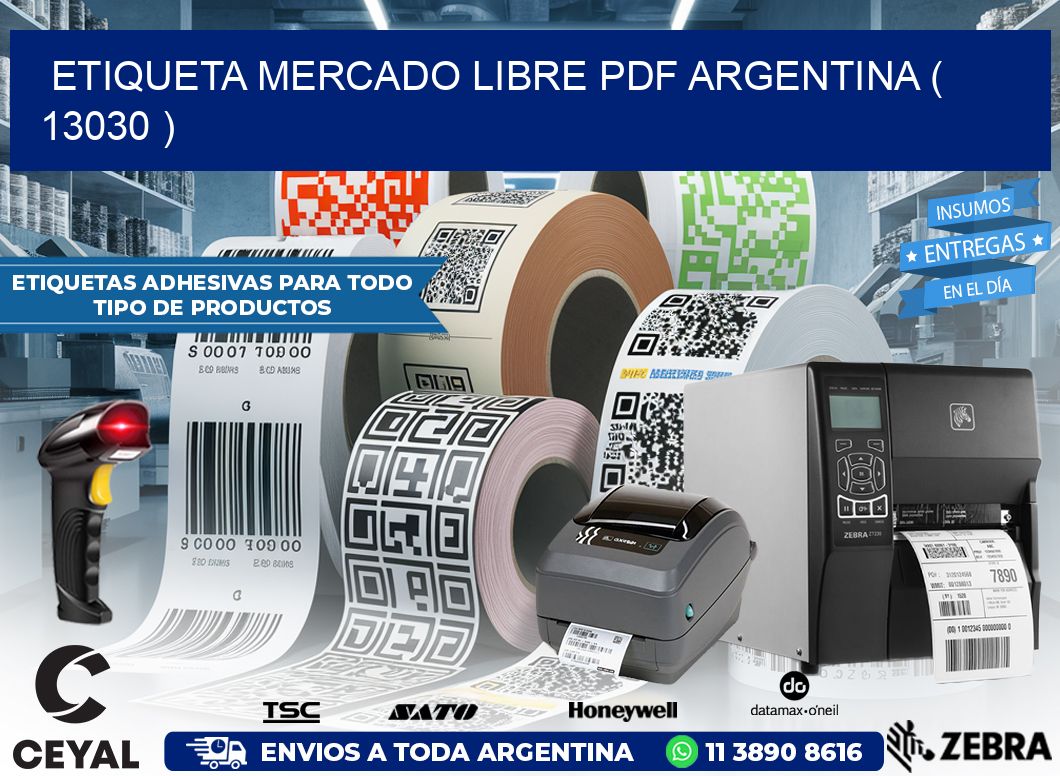 ETIQUETA MERCADO LIBRE PDF ARGENTINA ( 13030 )