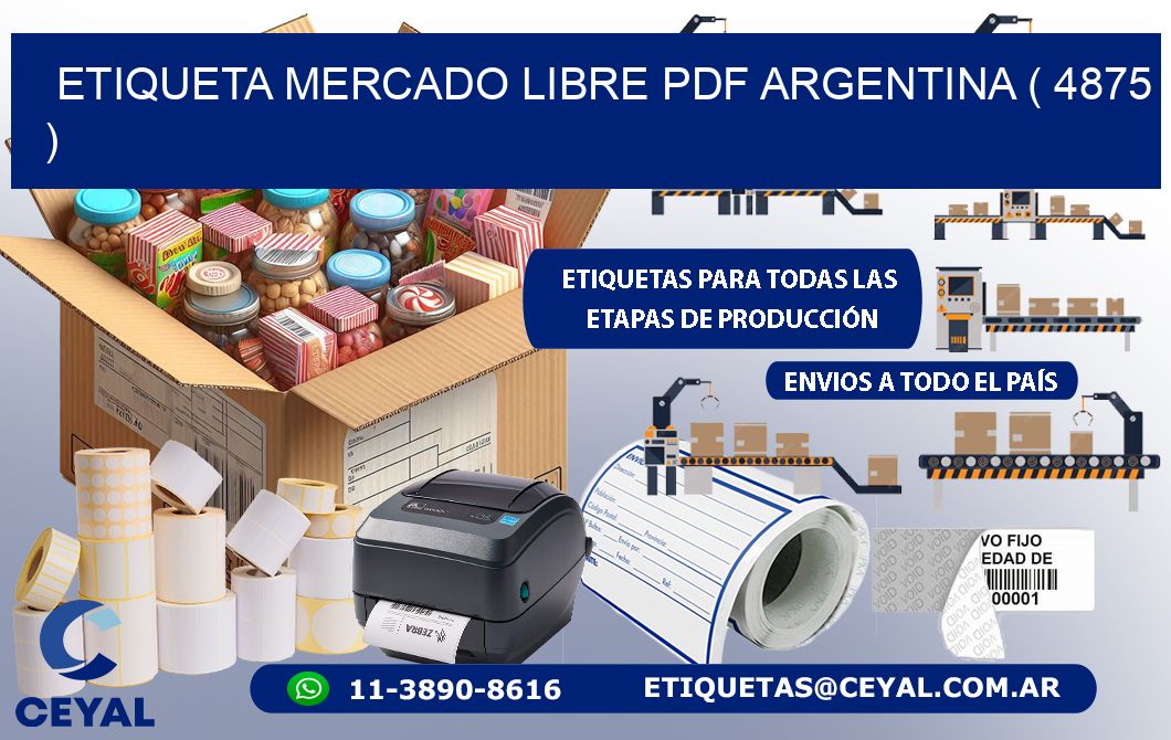 ETIQUETA MERCADO LIBRE PDF ARGENTINA ( 4875 )