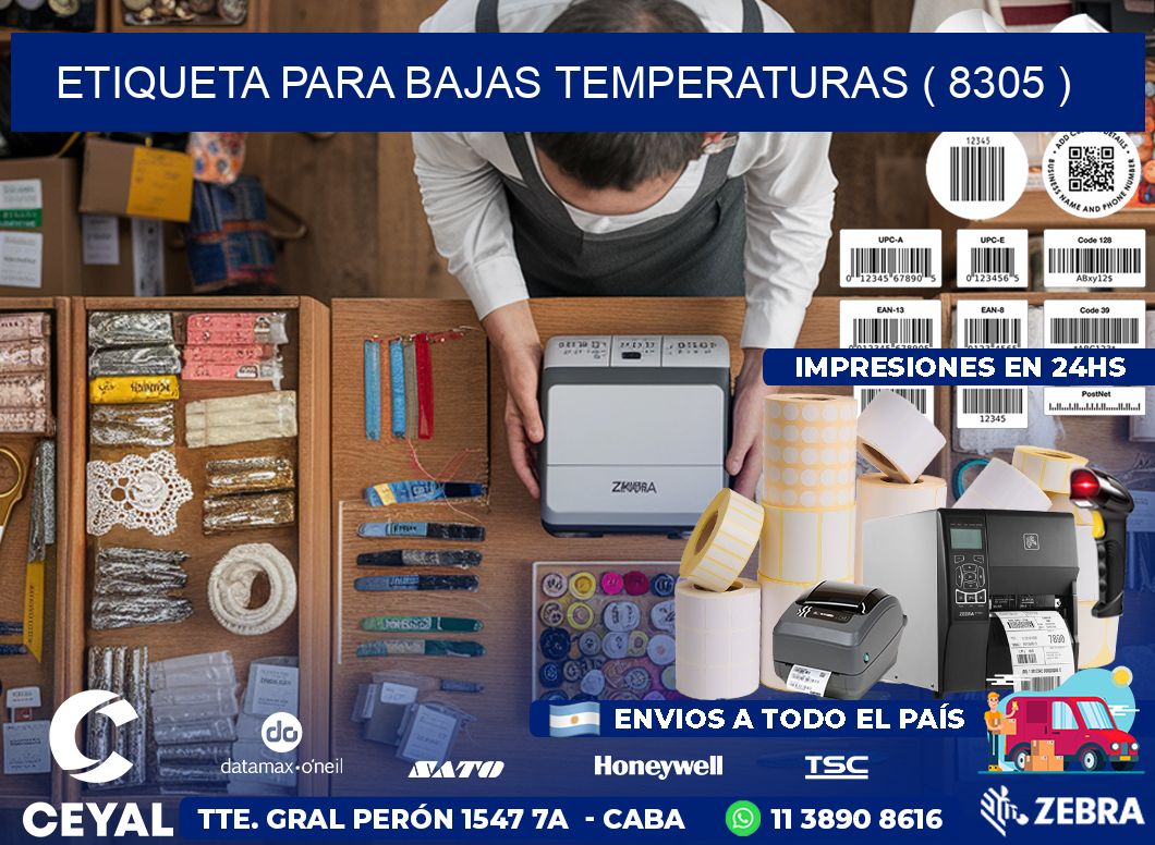 ETIQUETA PARA BAJAS TEMPERATURAS ( 8305 )