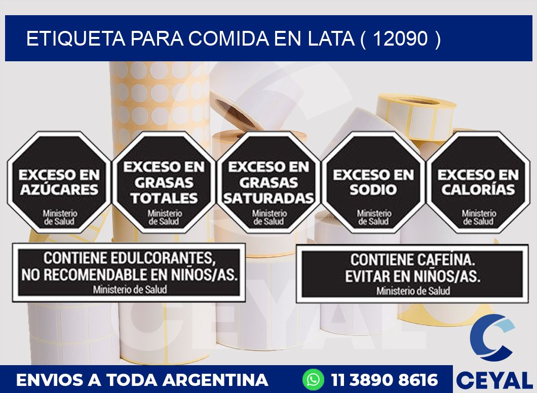 ETIQUETA PARA COMIDA EN LATA ( 12090 )