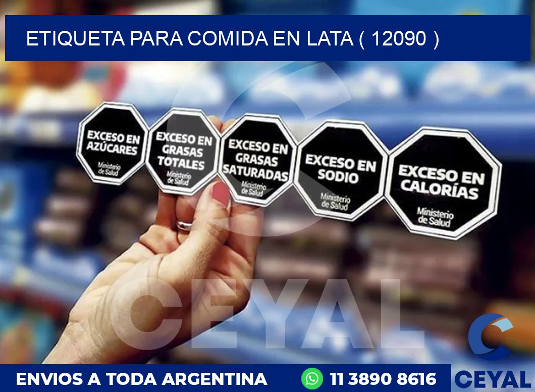 ETIQUETA PARA COMIDA EN LATA ( 12090 )