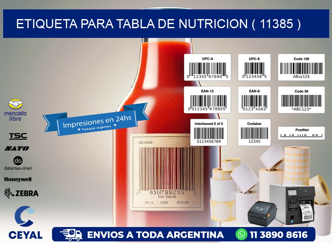 ETIQUETA PARA TABLA DE NUTRICION ( 11385 )