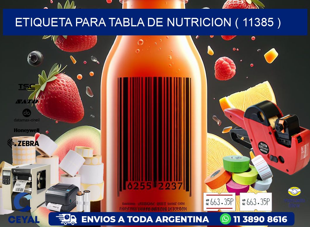 ETIQUETA PARA TABLA DE NUTRICION ( 11385 )