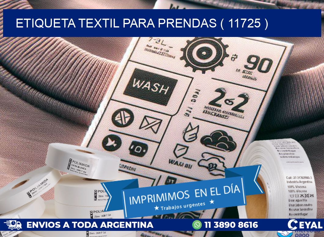 ETIQUETA TEXTIL PARA PRENDAS ( 11725 )