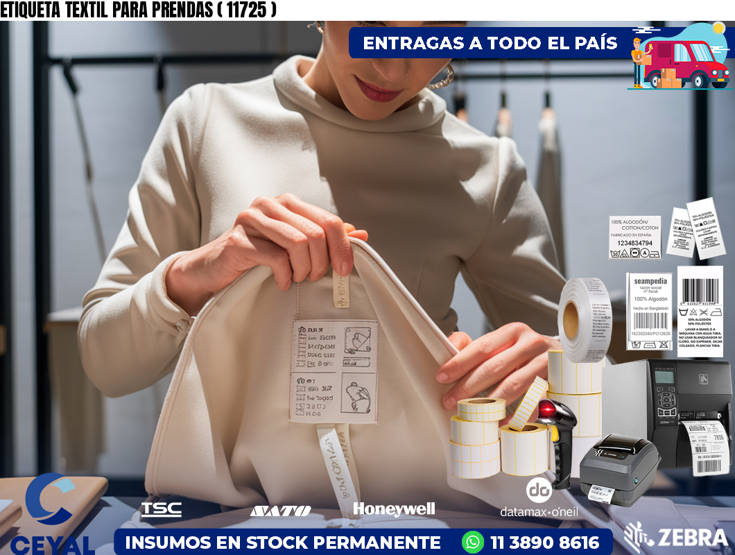 ETIQUETA TEXTIL PARA PRENDAS ( 11725 )