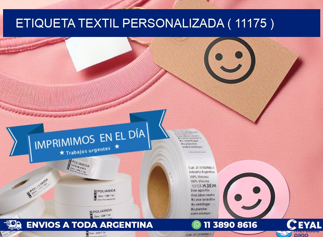 ETIQUETA TEXTIL PERSONALIZADA ( 11175 )