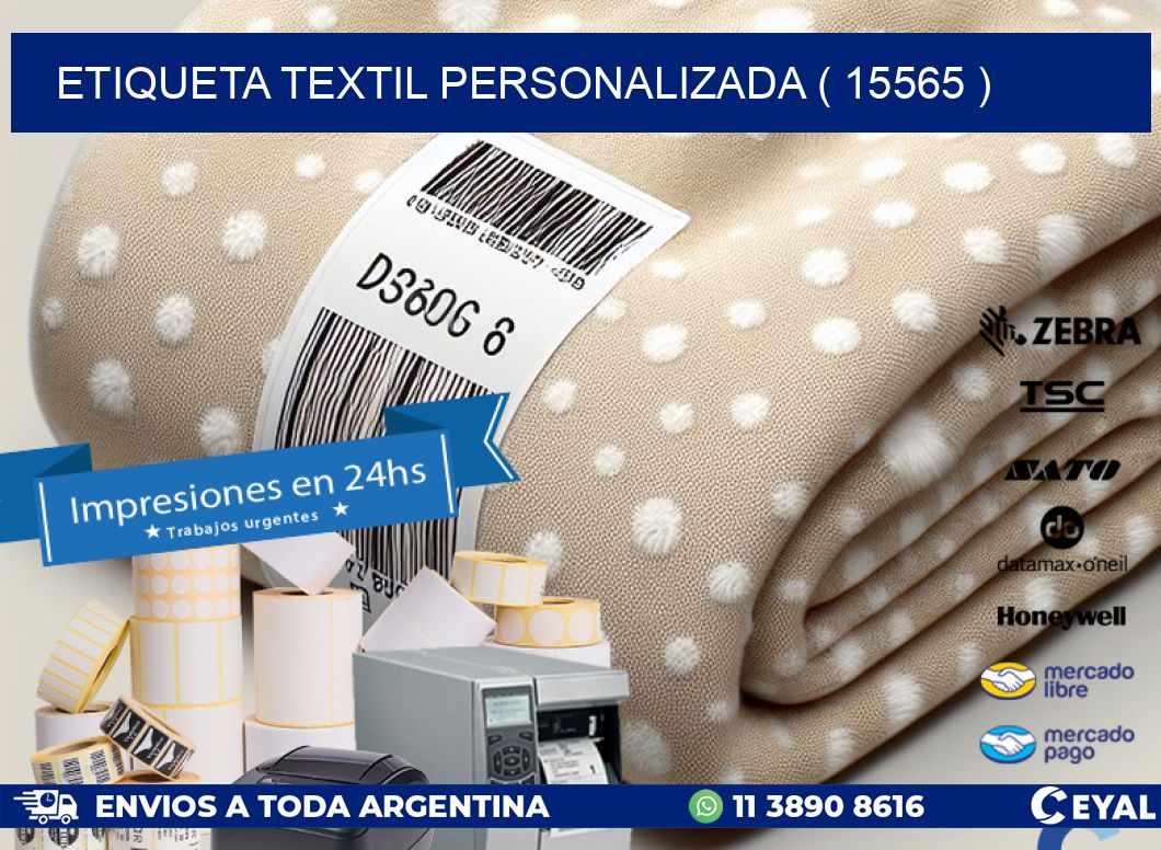 ETIQUETA TEXTIL PERSONALIZADA ( 15565 )