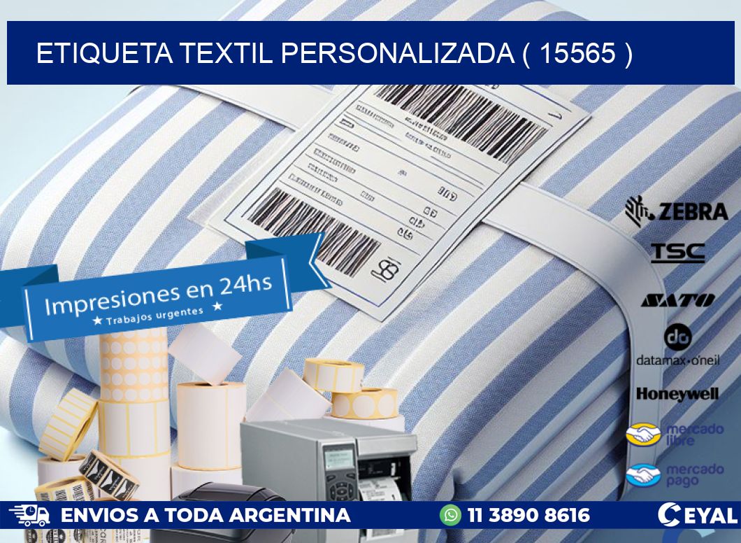 ETIQUETA TEXTIL PERSONALIZADA ( 15565 )