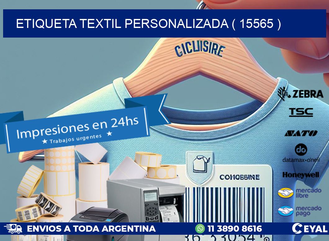 ETIQUETA TEXTIL PERSONALIZADA ( 15565 )