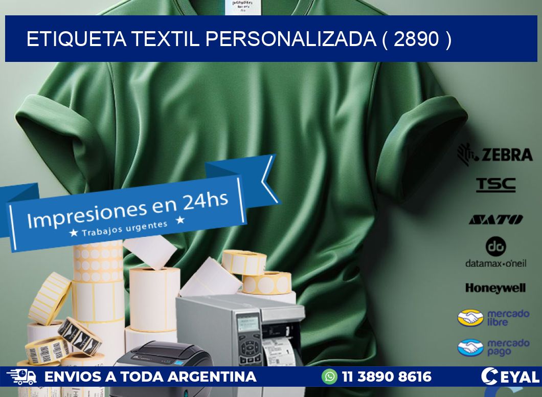 ETIQUETA TEXTIL PERSONALIZADA ( 2890 )