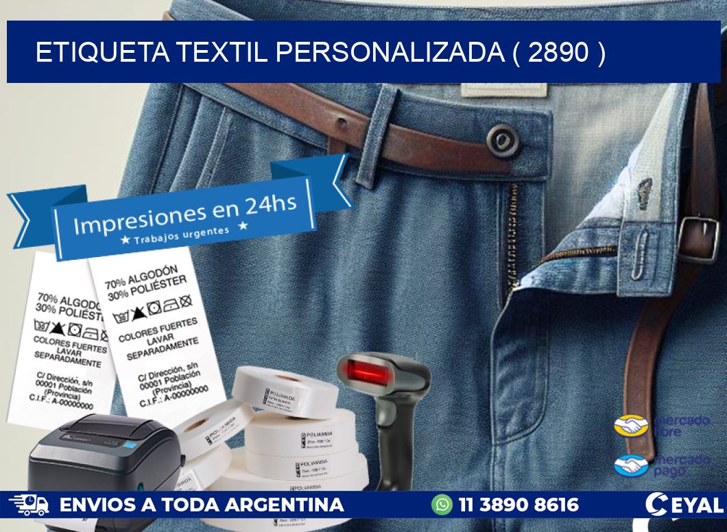 ETIQUETA TEXTIL PERSONALIZADA ( 2890 )