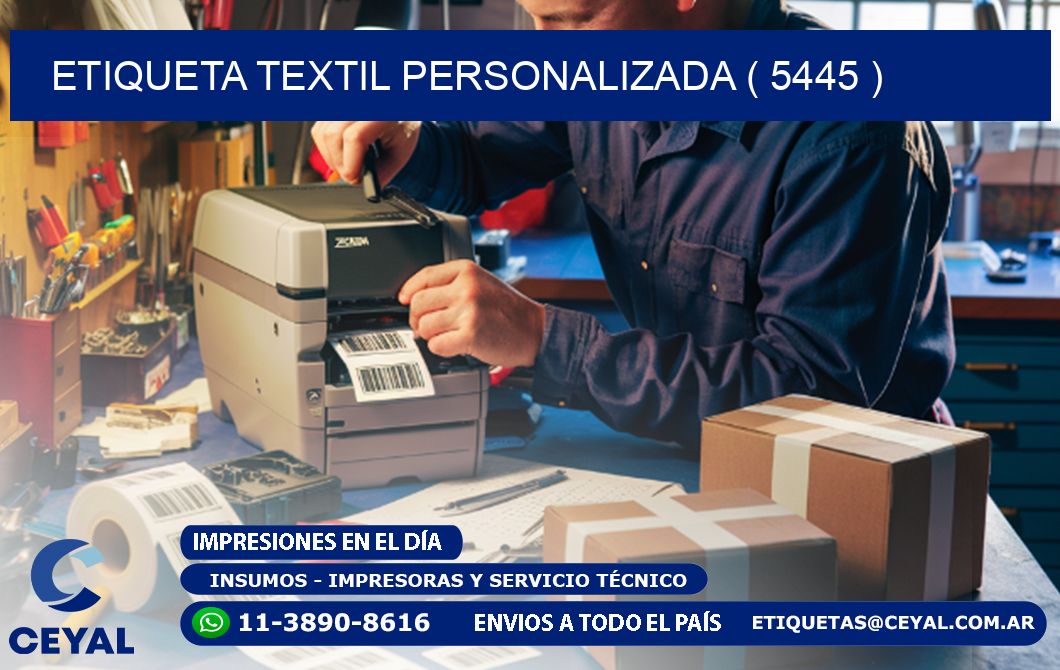ETIQUETA TEXTIL PERSONALIZADA ( 5445 )