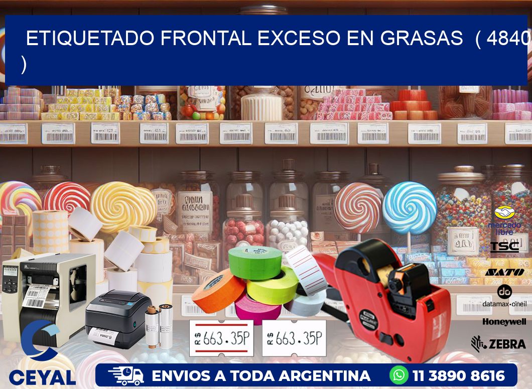 ETIQUETADO FRONTAL EXCESO EN GRASAS  ( 4840 )
