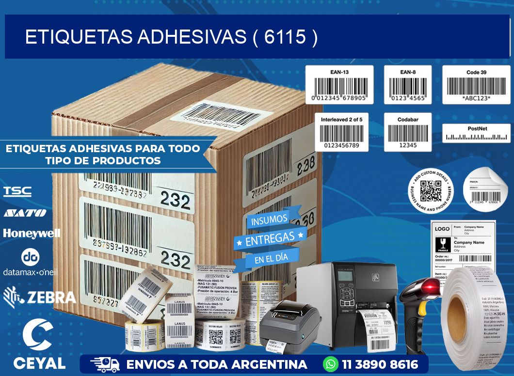 ETIQUETAS ADHESIVAS ( 6115 )