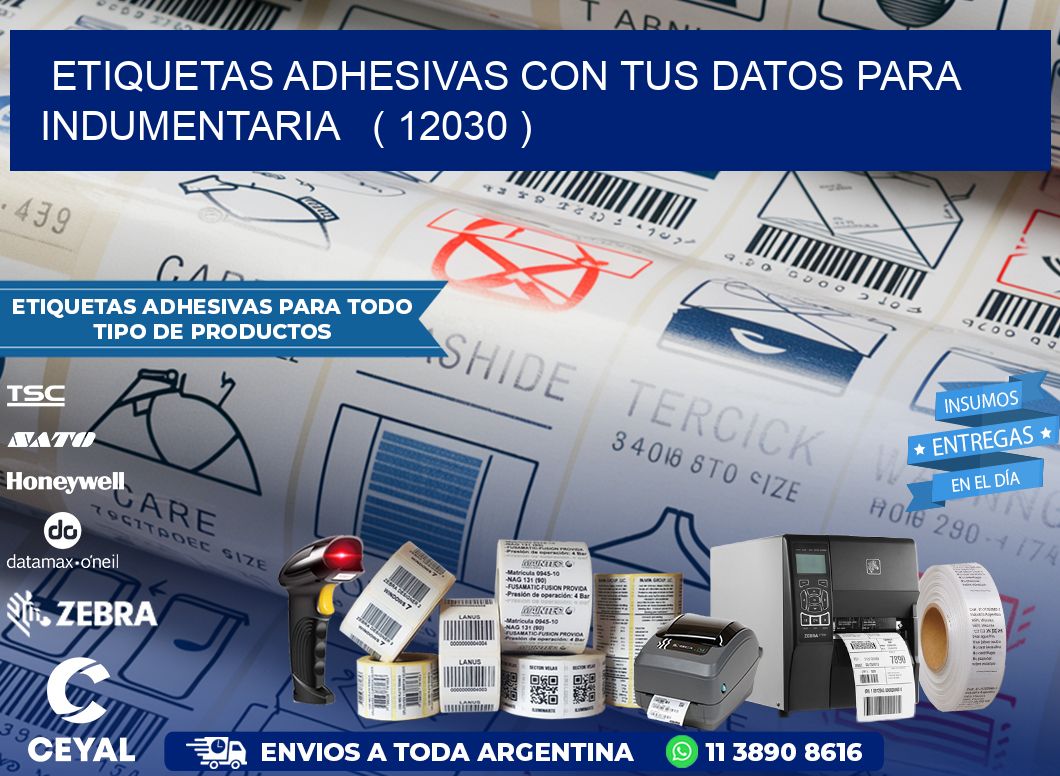ETIQUETAS ADHESIVAS CON TUS DATOS PARA INDUMENTARIA   ( 12030 )
