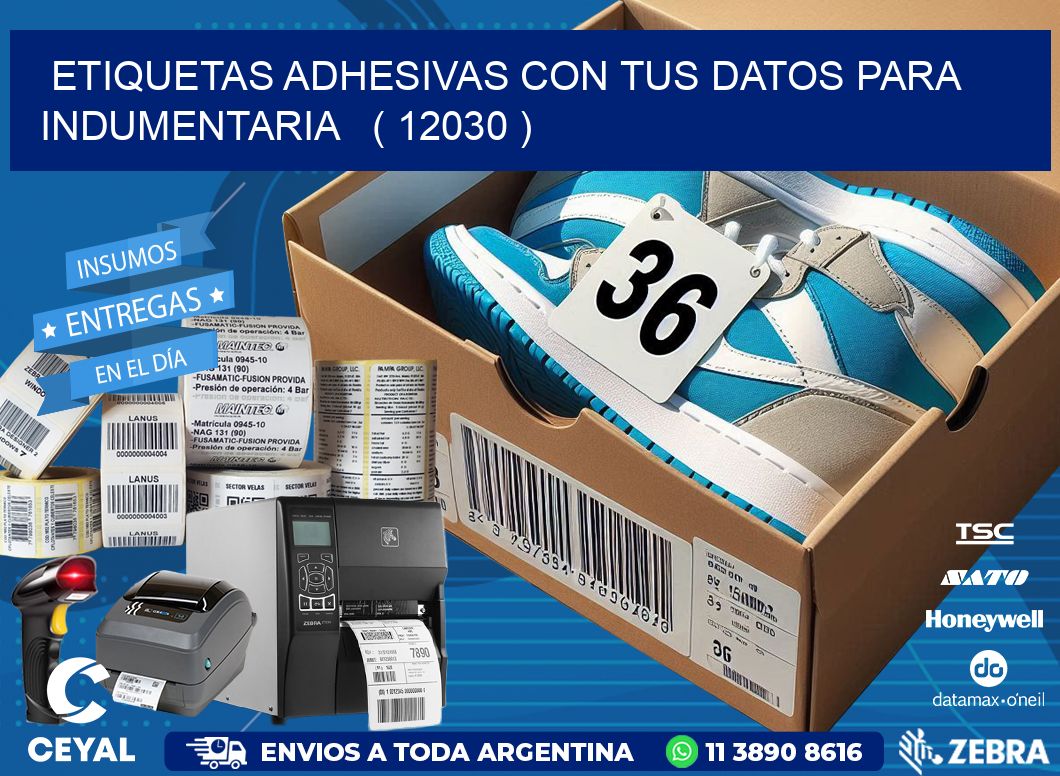ETIQUETAS ADHESIVAS CON TUS DATOS PARA INDUMENTARIA   ( 12030 )