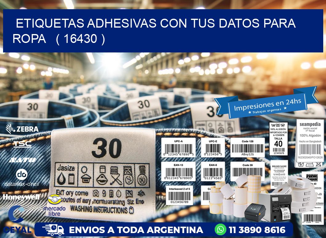 ETIQUETAS ADHESIVAS CON TUS DATOS PARA ROPA   ( 16430 )