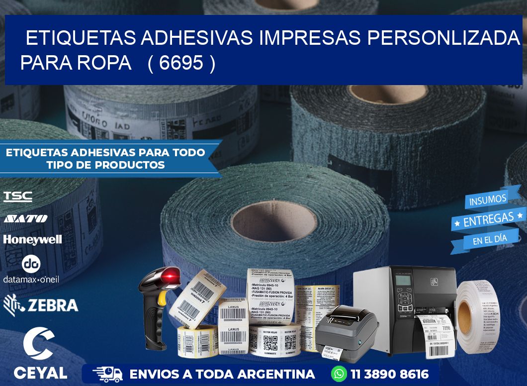 ETIQUETAS ADHESIVAS IMPRESAS PERSONLIZADA PARA ROPA   ( 6695 )