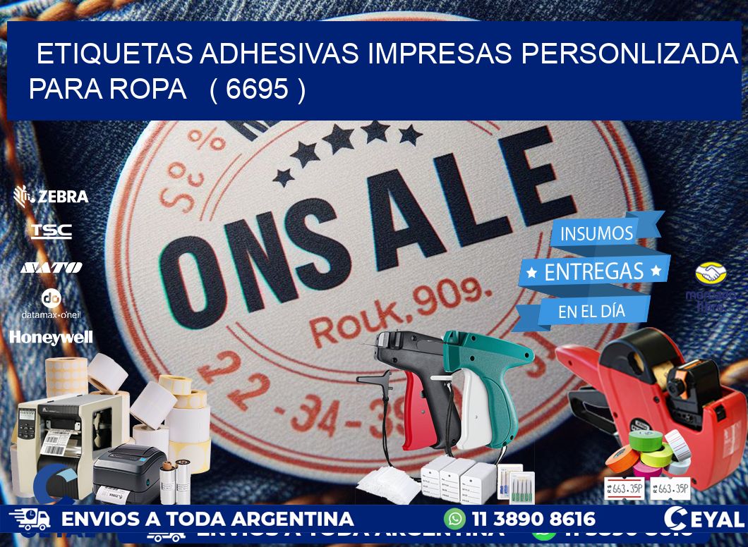 ETIQUETAS ADHESIVAS IMPRESAS PERSONLIZADA PARA ROPA   ( 6695 )