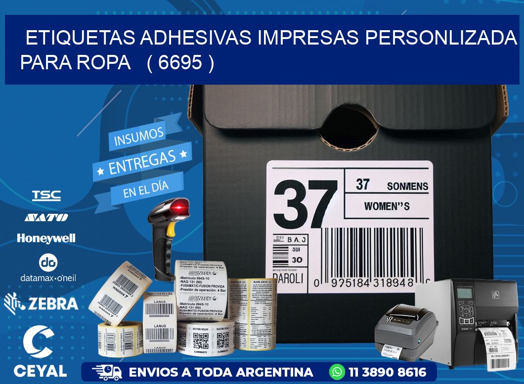 ETIQUETAS ADHESIVAS IMPRESAS PERSONLIZADA PARA ROPA   ( 6695 )