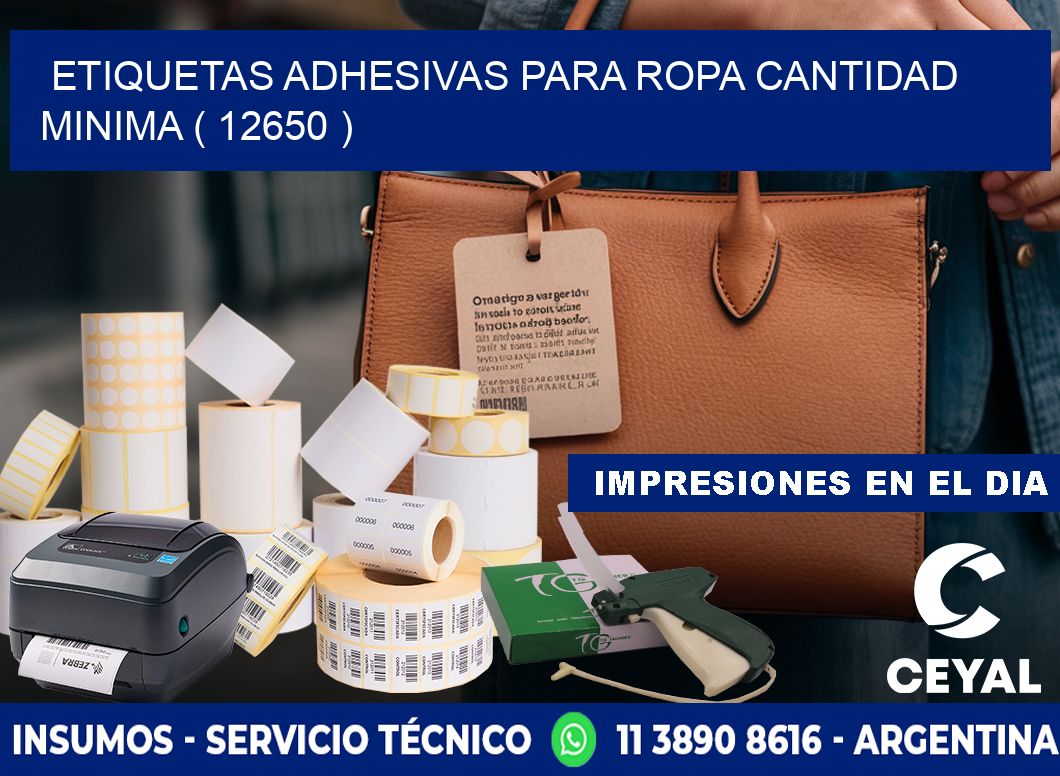 ETIQUETAS ADHESIVAS PARA ROPA CANTIDAD MINIMA ( 12650 )