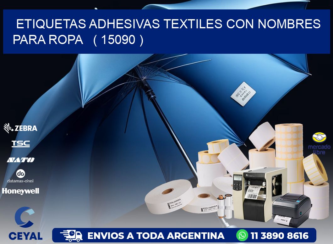 ETIQUETAS ADHESIVAS TEXTILES CON NOMBRES PARA ROPA   ( 15090 )